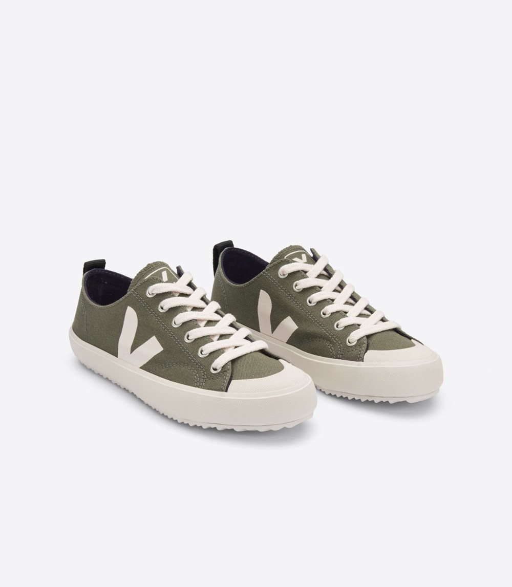 Tenis Veja Mujer - Nova Lona - Verde Oliva/Blancos - 934YJZRCQ